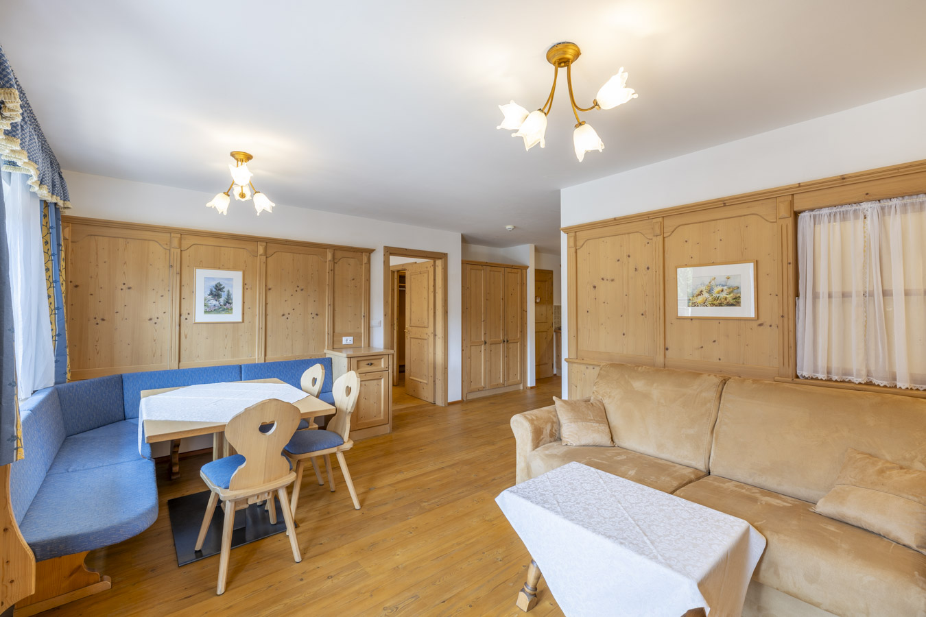 Luminoso appartamento in residence a San Cassiano