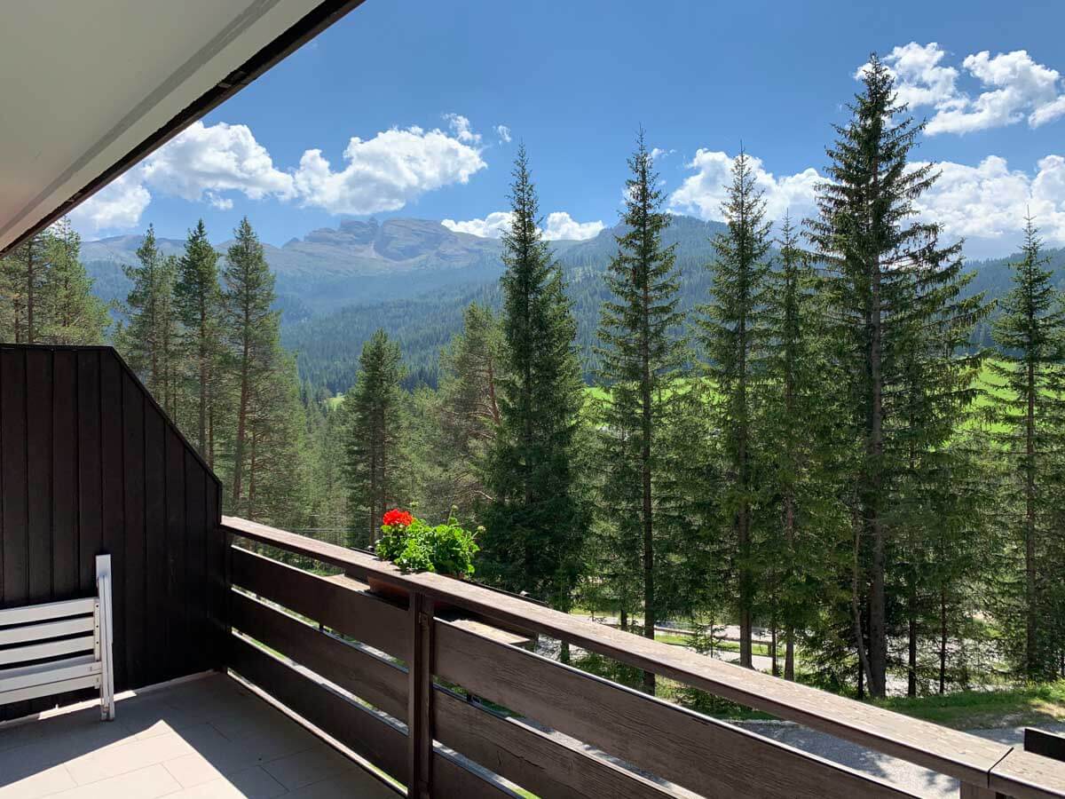 Balcony with mountain view